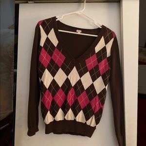 J Crew Argyle Sweater